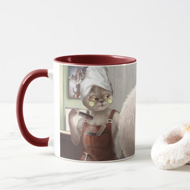 Mug Whimsical Pet Barber Shop (Avec donut)