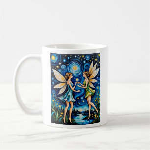 Mug Whimsical Starry Night Fairy Art Imaginaire