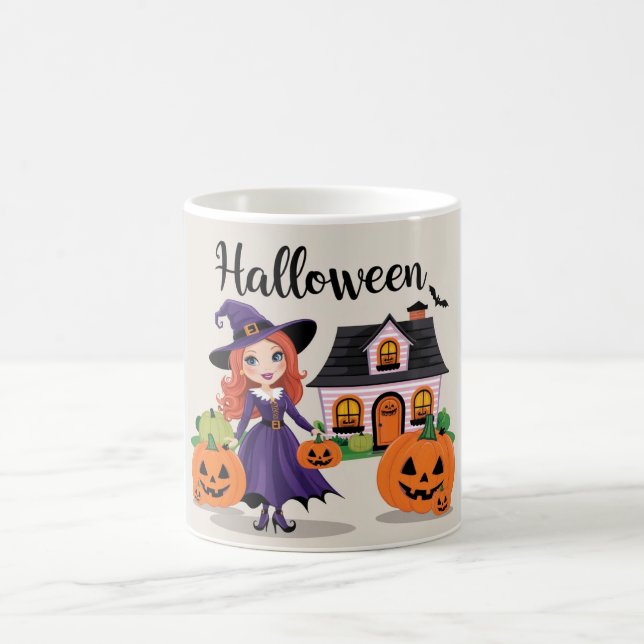 Mug Whimsical Witch Art pour les célébrations Éffrayan (Centre)