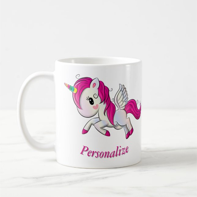 Mug Whimsicle Flying Unicorn Pegasus Rainbow Horn (Gauche)