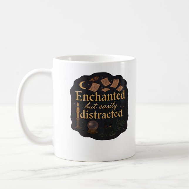 Mug Whimsigoth Imaginaire Forêts mystiques, lunes et m (Gauche)