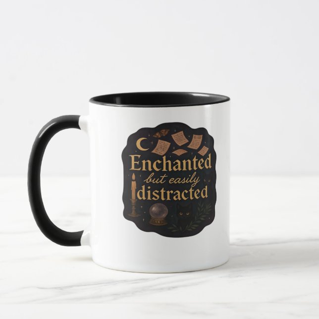 Mug Whimsigoth Imaginaire Forêts mystiques, lunes et m (Gauche)
