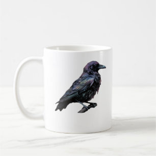 Mug Whimsigoth Moody Floral Grungy Corvus, Corbeau, Co