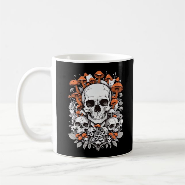 Mug Whimsigoth Skuls & Champignons Ae botanique Vintag (Gauche)