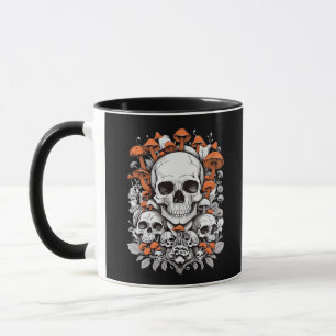 Mug Whimsigoth Skuls & Champignons Ae botanique Vintag