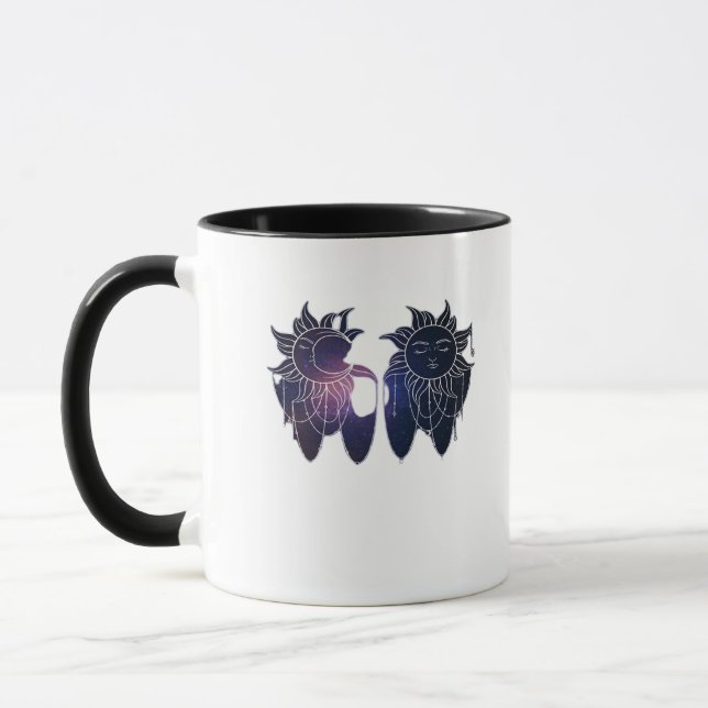 Mug Whimsigoth Starry Nuit Sun Moon Witchy Classic (Gauche)