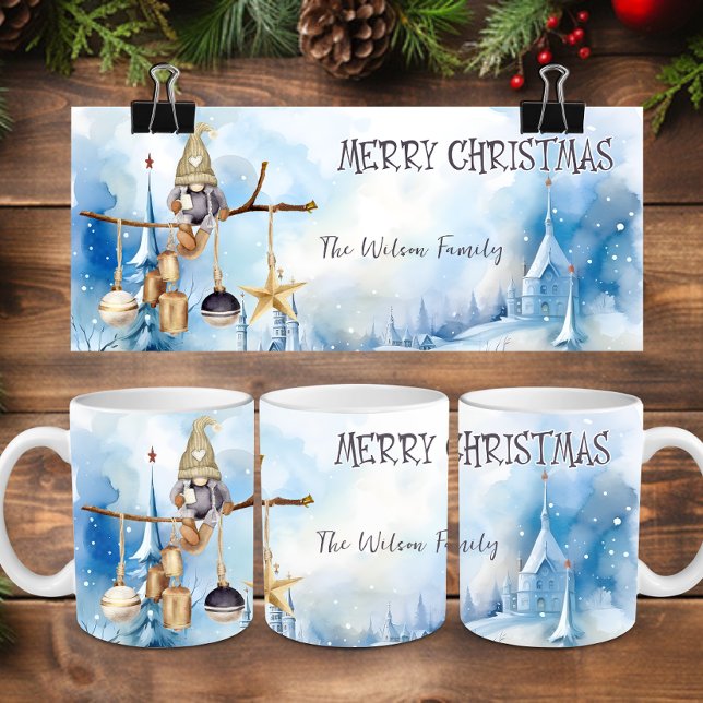 Mug Whimssical Winter Lady Gnome Joyeux Noël (Créateur téléchargé)