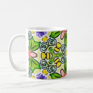 Mug Whimsy dans le jardin peint main