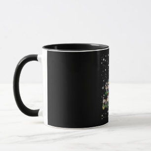 Mug whippet amusant décoration d'ornement d'arbre de N
