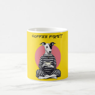 Mug Whippet Coffee Time – Chien Rétro Excentrique