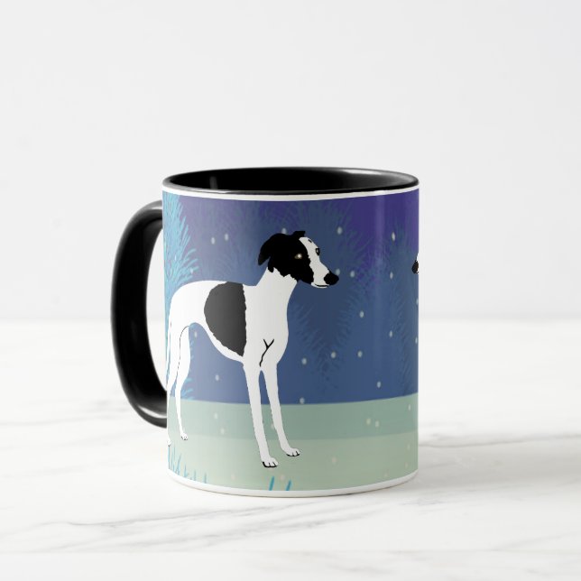 Mug Whippet d'hiver  (Devant gauche)
