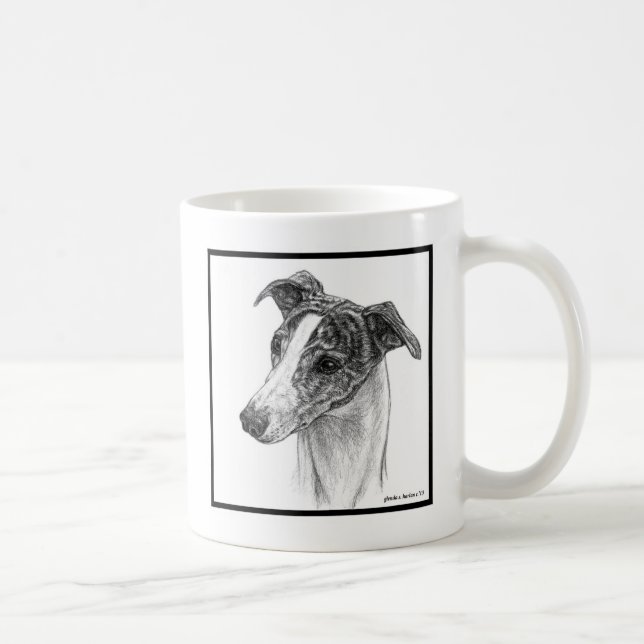 Mug Whippet Dog Art par Glenda S. Harlan (Droite)