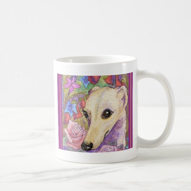 Mug Whippet timide de fleur (Droite)