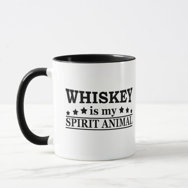 Mug Whiskey est mon animal d'esprit drôle de dire alco (Gauche)