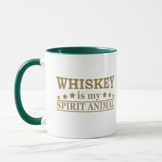 Mug Whiskey est mon animal d'esprit drôle de dire alco (Gauche)