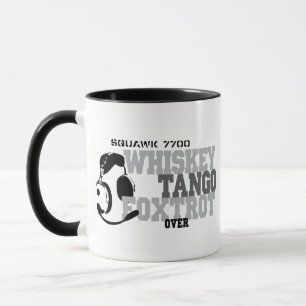 Mug Whiskey Tango Foxtrot - Humour de l'aviation