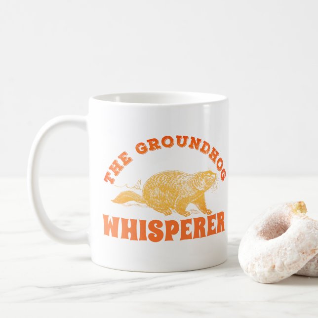 Mug Whisperer de porc - Jour de la marmotte (Avec donut)