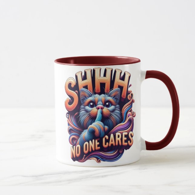 Mug Whispers Chat Whimsical Shhh Personne Ne S'En Souc (Droite)