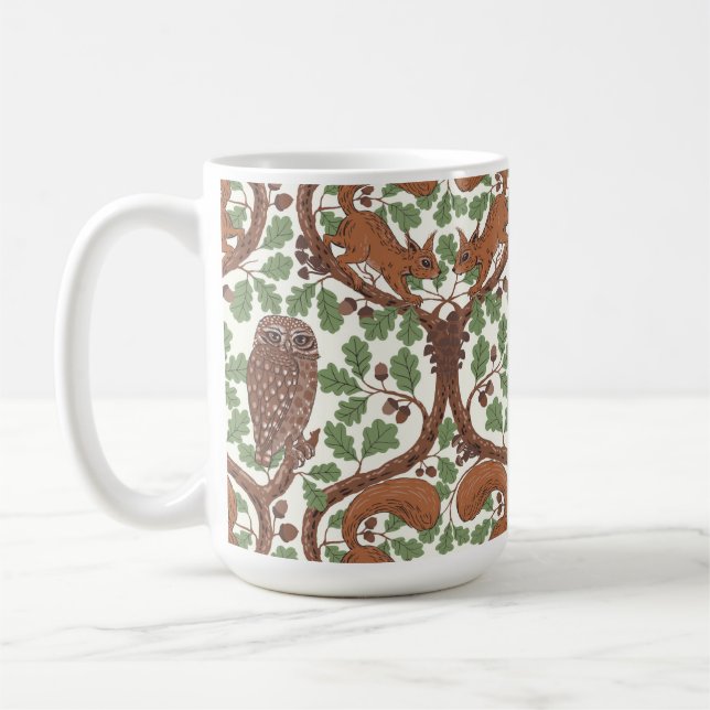 Mug Whispers/Chouettes et écureuils des bois dans le c (Gauche)