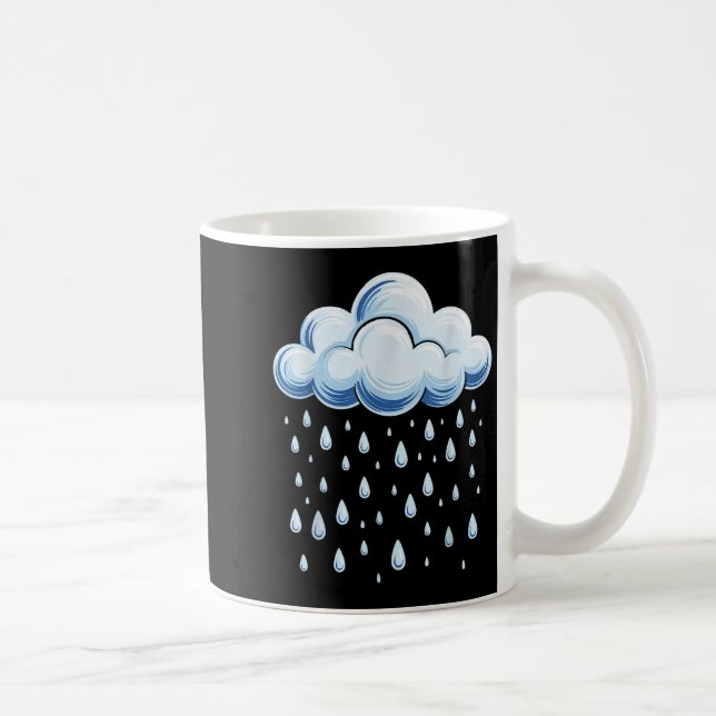 Mug White Clouds Rain Drop Shirt Adult Kids Men Women  (Droite)