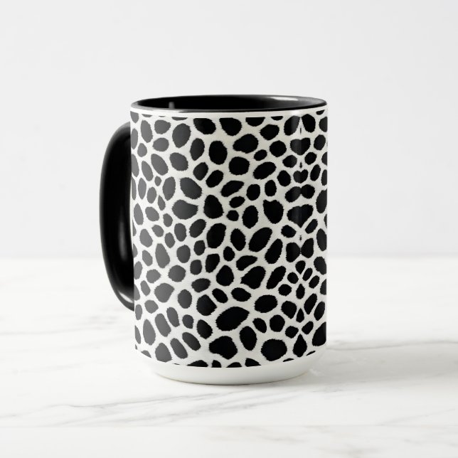 Mug White Leopard Elégante Collection de luxe tendance (Devant gauche)