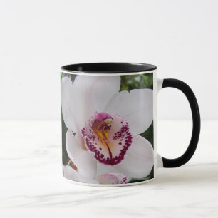 Mug White Orchids Beautiful Tropical Flowers