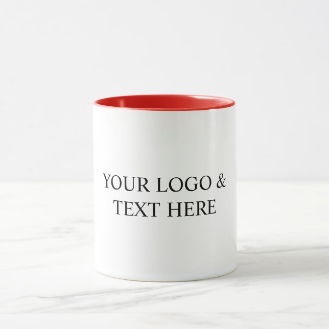 Mug White Personalized – Your Logo & Text Here (Centre)