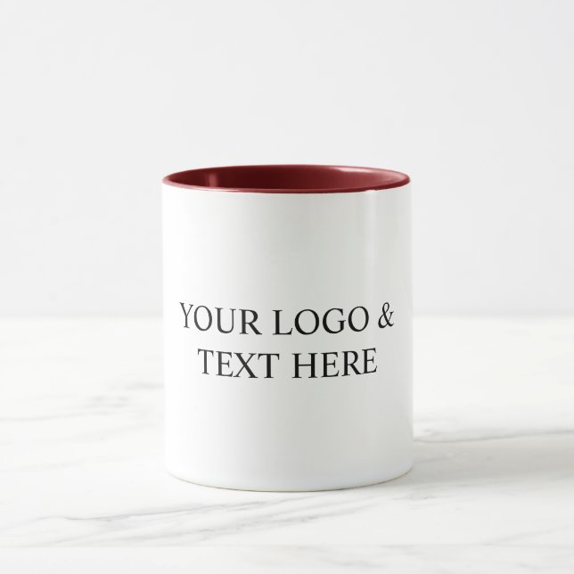Mug White Personalized – Your Logo & Text Here (Centre)
