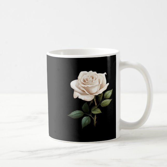 Mug White Rose Graphic  (Droite)