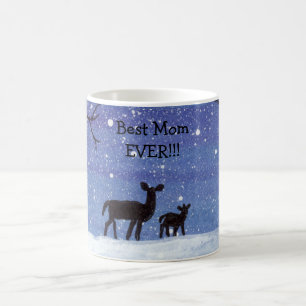 Mug White Tail Deer Doe et Fawn