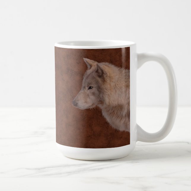 Mug White Wolf Wildlife Photo Art Drinkware (Droite)