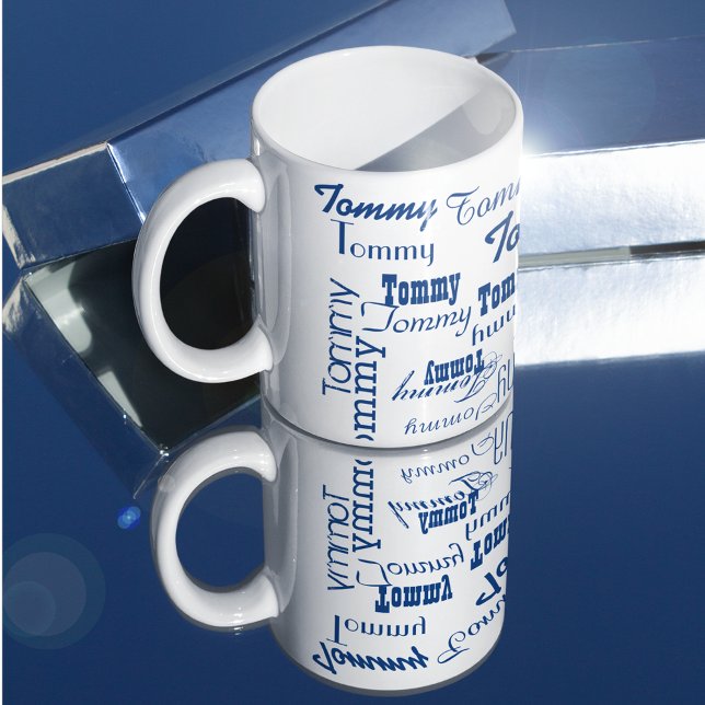 Mug Whitemug, créez votre propre Motif Blue Name (Créateur téléchargé)