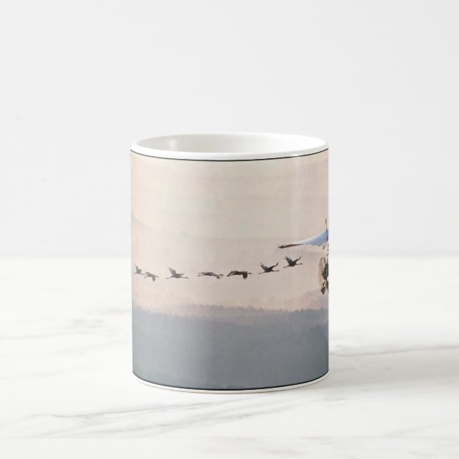 Mug WhoopingCranesFollowUltralite (Centre)