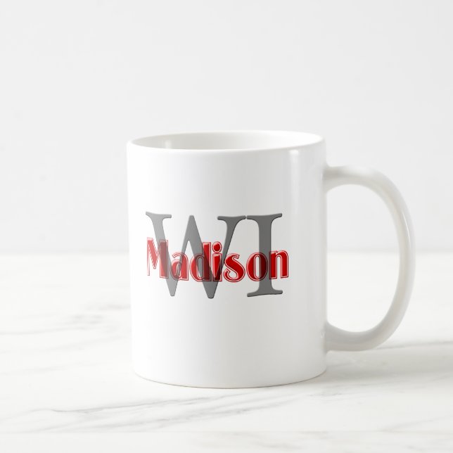 Mug WI de Madison rouges (Droite)