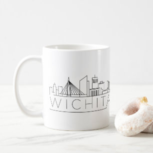 Mug Wichita, Kansas Styliszed Skyline