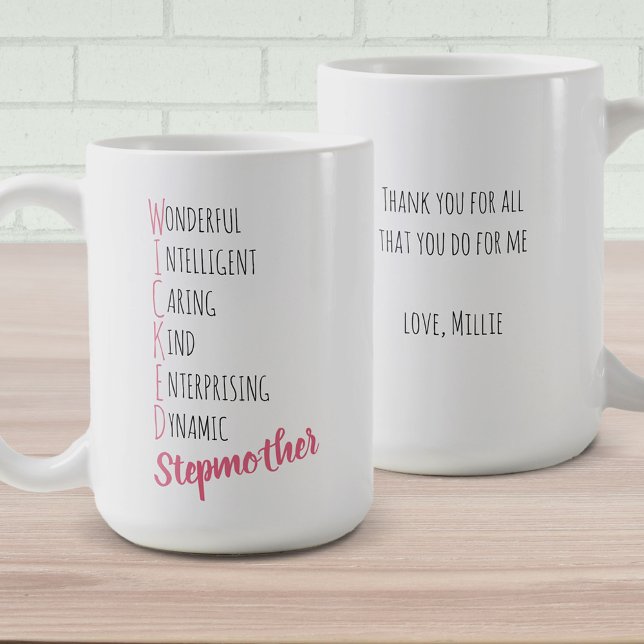 Mug Wicked Stepmère Adjectifs Positifs Personnalisé (Créateur téléchargé)