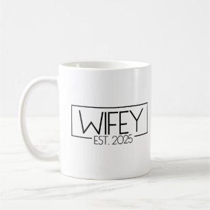 Mug Wifey Est. 2025 Couple jumelé marié 2025 Femme