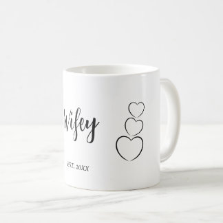 Mug "Wifey". Minimaliste