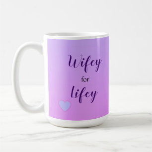 Mug Wifey pour Lifey Pink et Lilac Obmre Arrière - pl