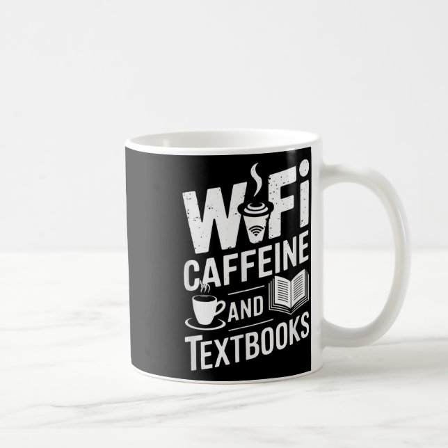 Mug Wifi Caféine Et Manuels Scolaires  (Droite)