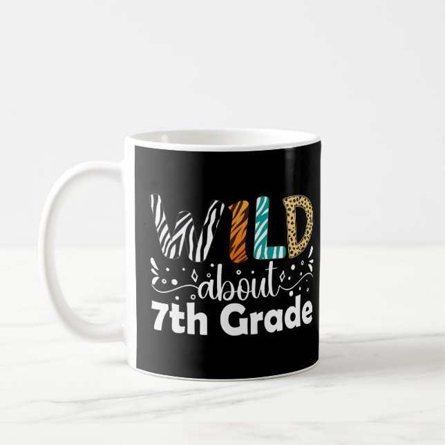 Mug Wild À propos de 7e année drôle Retour à l'école (Gauche)