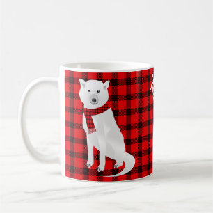 Mug Wild About You White Wolf Red Buffalo Plaid Coffee