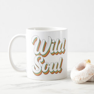 Mug WILD SOUL 70's typographie rétro design vintage