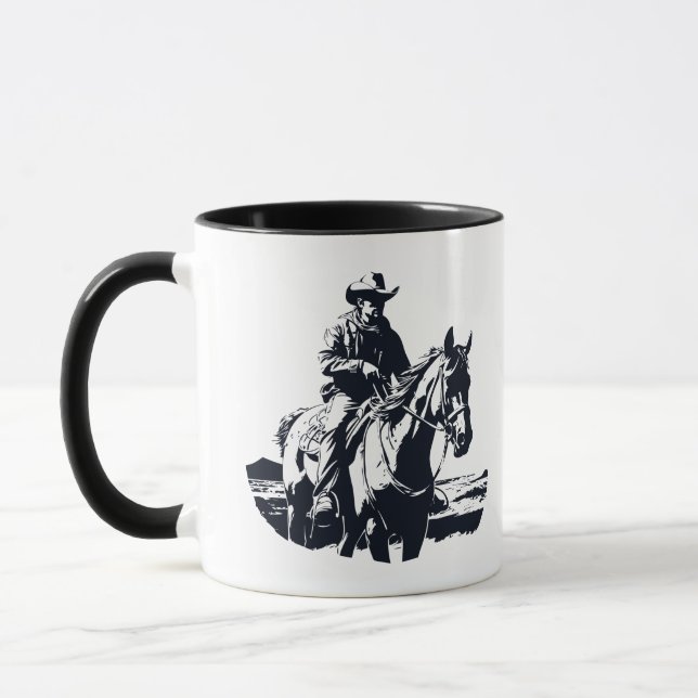 Mug Wild West Cowboy Horse Back Riding (Gauche)