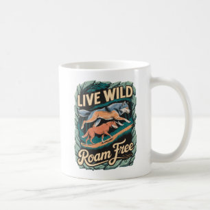 Mug Wild Wolves Aventure Retro Nature