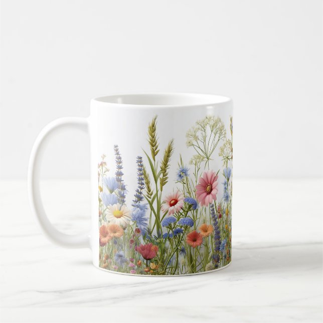 Mug Wildflowers, Boho Cottagecore Style (Gauche)
