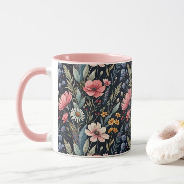 Mug Wildflowers Botanical Inspiration  (Avec donut)
