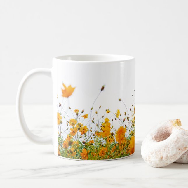 Mug Wildflowers Floral, Botanical Garden, Colorful gif (Avec donut)
