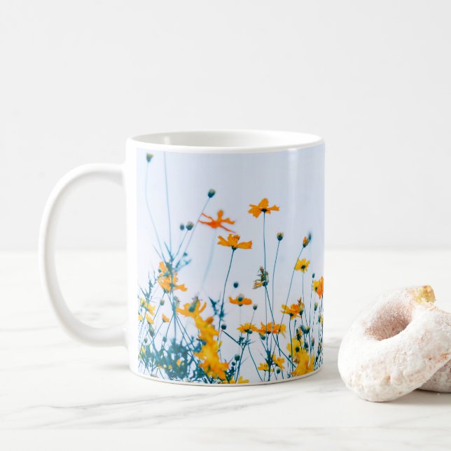 Mug Wildflowers Floral, Botanical Garden, Colorful gif (Avec donut)