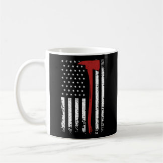 Mug Wildland Firefighter Ax drapeau américain mince Re